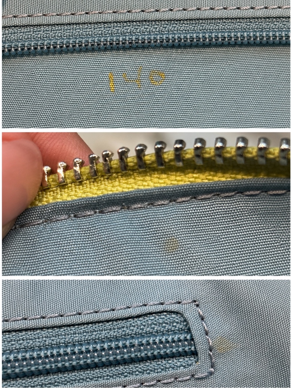 COLE HAAN Village Pebbled Leather Bowler Satchel Shoulder Bag | Pistachio Green - Picture 12 of 12